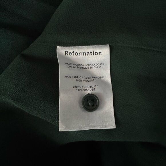 Reformation Carletta Dress in Forest Size 8 - Picture 8 of 9